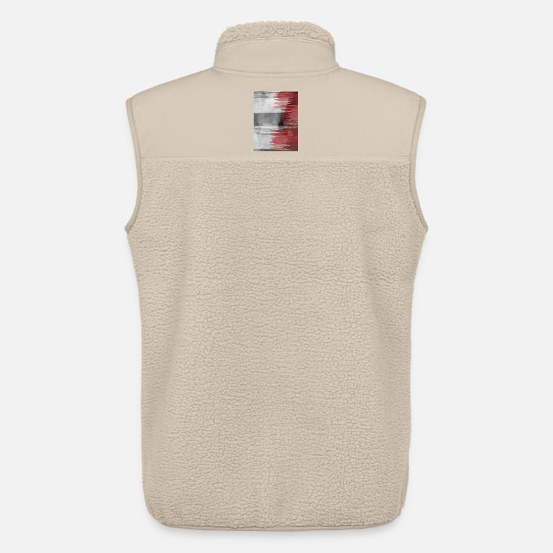 Roter Pinselstreifen auf Grauem Hintergrund - Unisex Sherpaweste von Stanley/Stella - Beige