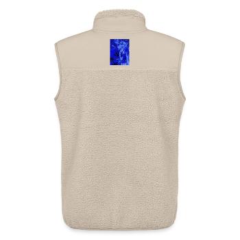 Blaue Abstraktion - Unisex Sherpaweste von Stanley/Stella - Beige - Hinten - AI Model Male 178 light (178cm)