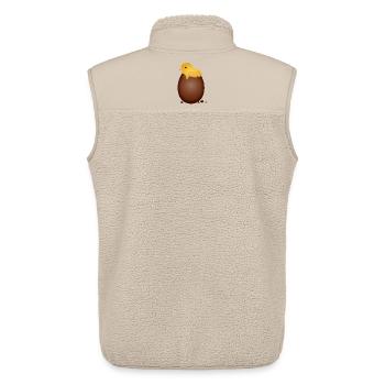 Schokoladen-Osterei mit süßem Küken - Unisex Sherpaweste von Stanley/Stella - Beige - Hinten - AI Model Male 178 light (178cm)