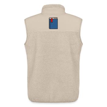 Dickes Buch Bibel Notizbuch - Unisex Sherpaweste von Stanley/Stella - Beige - Hinten - AI Model Male 178 light (178cm)