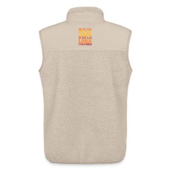 Sohn der Sonne und Mond Kolumbien - Unisex Sherpaweste von Stanley/Stella - Beige - Hinten - AI Model Male 178 light (178cm)