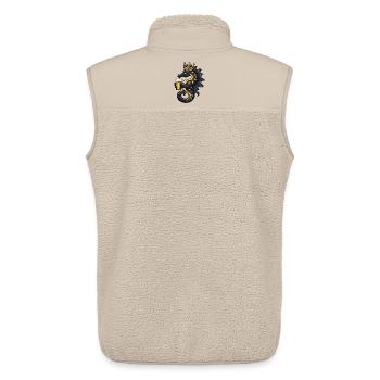 Seahorse Beer King - Unisex Sherpa Gilet by Stanley/Stella - beige - Back - AI Model Male 178 light (178cm)