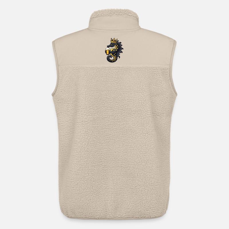 Seepferd Bier König - Unisex Sherpaweste von Stanley/Stella - Beige
