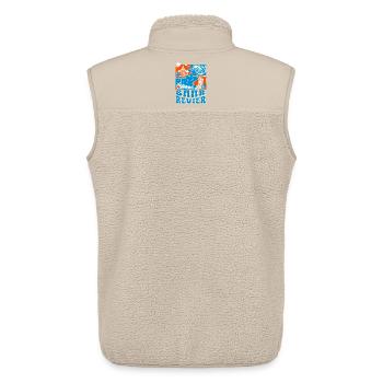 Saarland. Saarland Shirt – Saar Revier Design - Unisex Sherpaweste von Stanley/Stella - Beige - Hinten - AI Model Male 178 light (178cm)