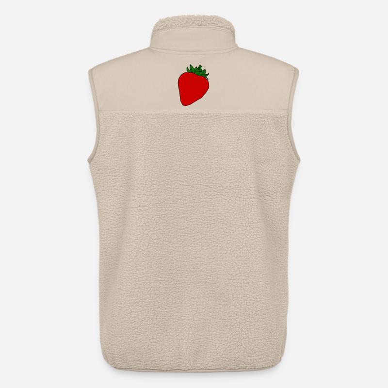 Rote Erdbeere - Unisex Sherpaweste von Stanley/Stella - Beige