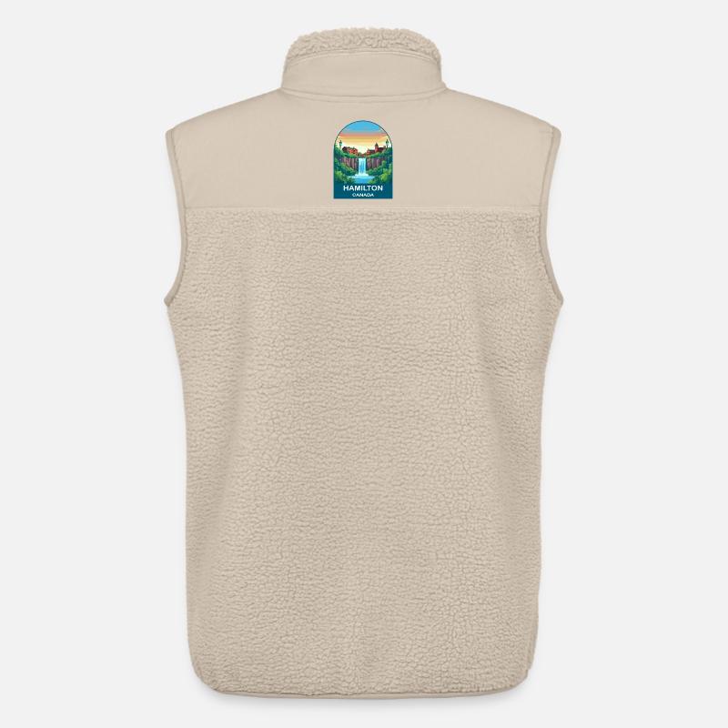 Hamilton Canada Wasserfall City Reiseplakat - Unisex Sherpaweste von Stanley/Stella - Beige
