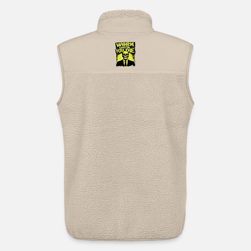 Arbeite Bis Zum Tod Skull - Unisex Sherpaweste von Stanley/Stella - Beige