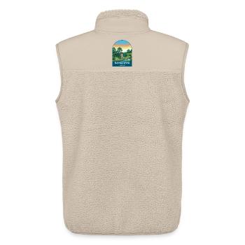 Kanazawa Japan Kenrokuen Vintage Travel Art - Unisex Sherpa Gilet by Stanley/Stella - beige - Back - AI Model Male 178 light (178cm)