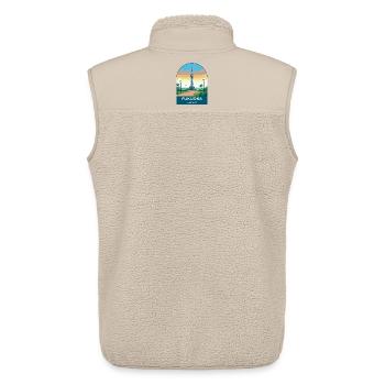 Fukuoka Japan Seaside Tower Reiseplakat - Unisex Sherpaweste von Stanley/Stella - Beige - Hinten - AI Model Male 178 light (178cm)