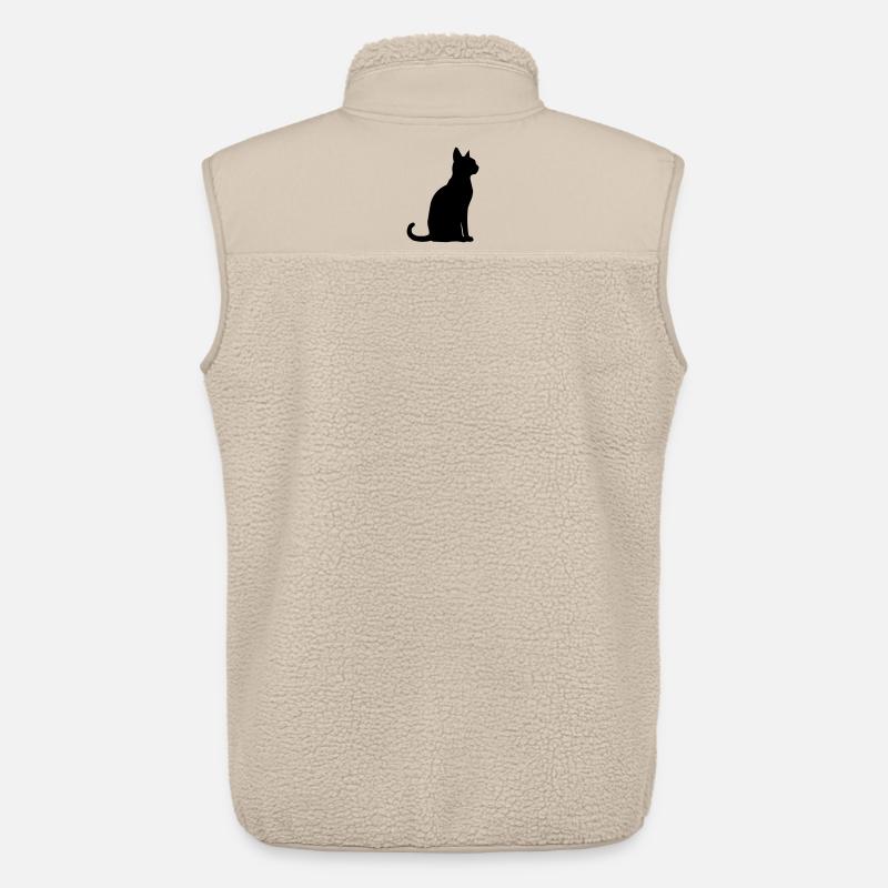 Katze Tier - Unisex Sherpaweste von Stanley/Stella - Beige