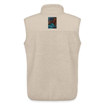 Roca Marina Nocturna - Veste sans manches sherpa unisexe Stanley/Stella - beige - Dos - AI Model Male 178 light (178cm)