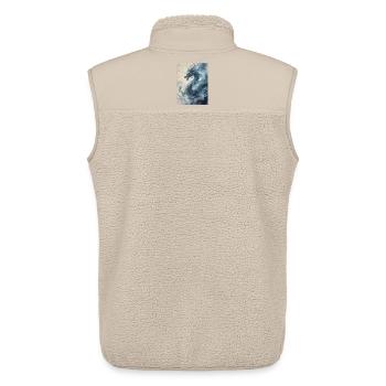 Die Sternennacht: Blauer Drache – Aether - Unisex Sherpaweste von Stanley/Stella - Beige - Hinten - AI Model Male 178 light (178cm)