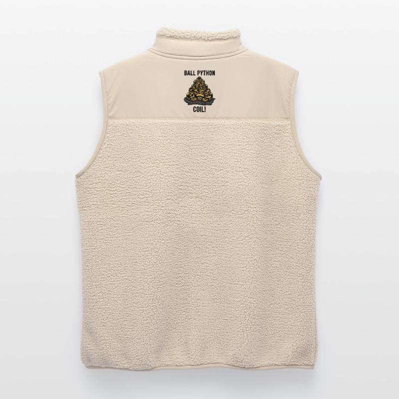 Royal Python Ball Python Coil Reptile Pyramid Unisex Sherpa Gilet by Stanley/Stella