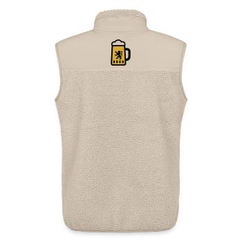 Maßkrug Bier Bayern Löwen Wappen Volksfest - Unisex Sherpaweste von Stanley/Stella - Beige - Hinten - AI Model Male 178 light (178cm)