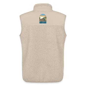 South Carolina USA Vintage-Reiseplakat - Unisex Sherpaweste von Stanley/Stella - Beige - Hinten - AI Model Male 178 light (178cm)