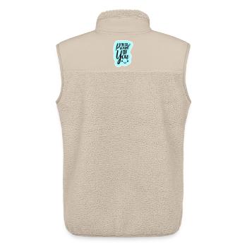 Je suis tellement fier de toi pour t’encourager sincèrement à dire - Veste sans manches sherpa unisexe Stanley/Stella - beige - Dos - AI Model Male 178 light (178cm)