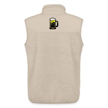 Icône du verre de bière - Veste sans manches sherpa unisexe Stanley/Stella - beige - Dos - AI Model Male 178 light (178cm)