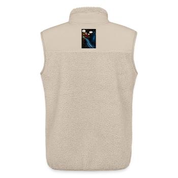 Don’t Be A Killjoy – Jeu de mots drôle sur l’aventure paresseuse - Veste sans manches sherpa unisexe Stanley/Stella - beige - Dos - AI Model Male 178 light (178cm)