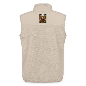 Ragga Faultier – Just Gimme Sloth Life Reggae - Unisex Sherpaweste von Stanley/Stella - Beige - Hinten - AI Model Male 178 light (178cm)
