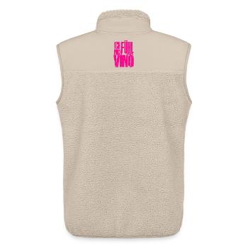 Ich fühl mich so Vino! - Unisex Sherpaweste von Stanley/Stella - Beige - Hinten - AI Model Male 178 light (178cm)