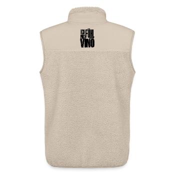 Je me sens tellement Vino ! - Veste sans manches sherpa unisexe Stanley/Stella - beige - Dos - AI Model Male 178 light (178cm)