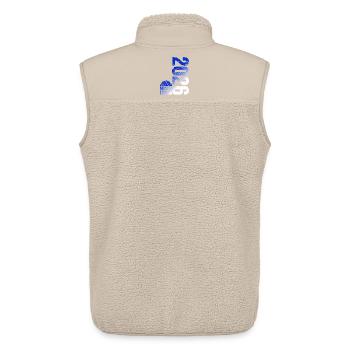 Basketball Master Shirt 2026, blue white - Unisex Sherpa Gilet by Stanley/Stella - beige - Back - AI Model Male 178 light (178cm)
