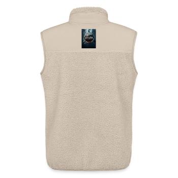 Shark - Unisex Sherpa Gilet by Stanley/Stella - beige - Back - AI Model Male 178 light (178cm)