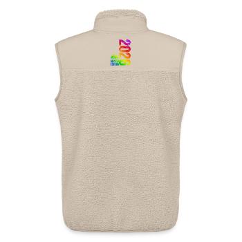 Maillot Volleyball Master 2026, sac arc-en-ciel - Veste sans manches sherpa unisexe Stanley/Stella - beige - Dos - AI Model Male 178 light (178cm)