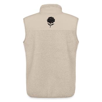 Fleur de Œillet - Veste sans manches sherpa unisexe Stanley/Stella - beige - Dos - AI Model Male 178 light (178cm)