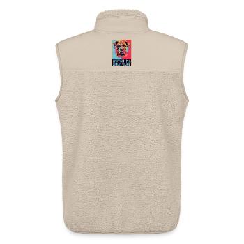 Boxer Dog Breed Boxer Dog Accessories Dog Owner - Unisex Sherpa Gilet by Stanley/Stella - beige - Back - AI Model Male 178 light (178cm)
