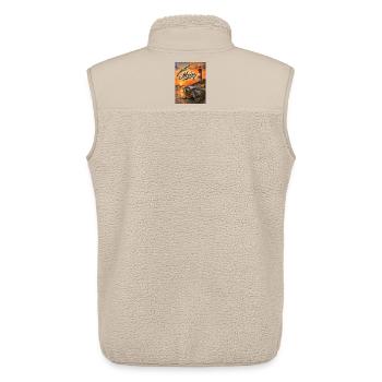 Sonnenuntergang am Meer Seehund - Unisex Sherpaweste von Stanley/Stella - Beige - Hinten - AI Model Male 178 light (178cm)
