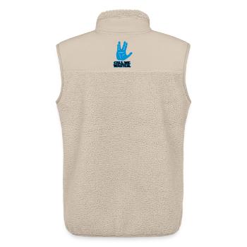 Call me Master | Jedi | Hand | Meister - Unisex Sherpa Gilet by Stanley/Stella - beige - Back - AI Model Male 178 light (178cm)