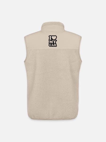 I love my car - Unisex Sherpa Gilet by Stanley/Stella - beige