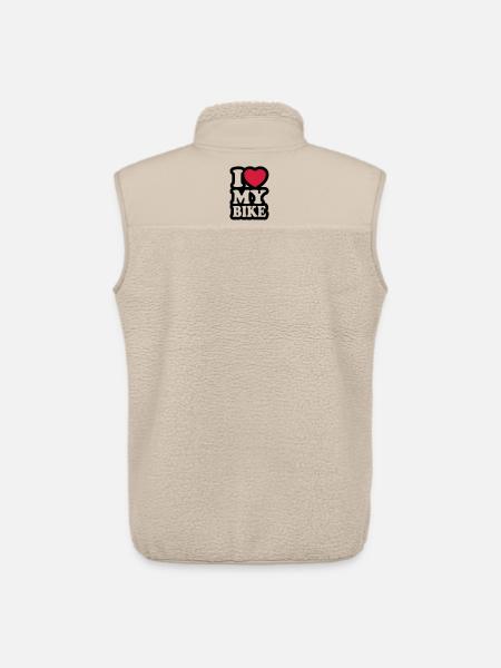 I love my bike - Unisex Sherpa Gilet by Stanley/Stella - beige