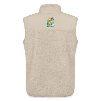 Hawaii - Flower - Summer - Orchid - Aloha - Unisex Sherpa Gilet by Stanley/Stella - beige - Back - AI Model Male 178 light (178cm)