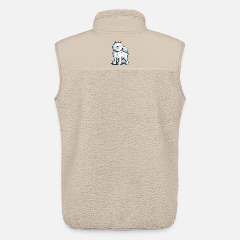 Søde Samojedhund - Stanley/Stella unisex sherpavest - beige