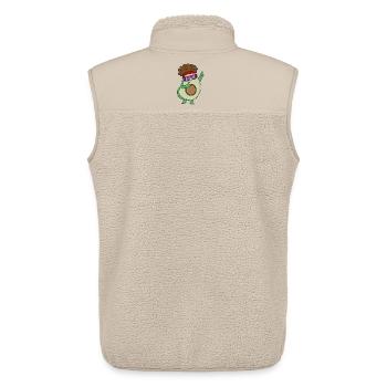 Cool Avacado Dance - Unisex Sherpa Gilet by Stanley/Stella - beige - Back - AI Model Male 178 light (178cm)