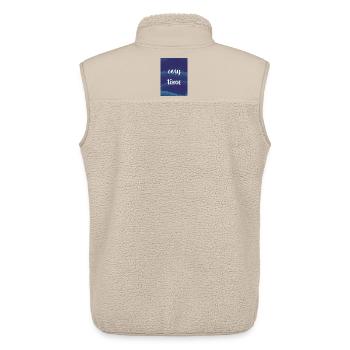 Gemütliche Nacht / Zeit mit Plüschtextur - Unisex Sherpaweste von Stanley/Stella - Beige - Hinten - AI Model Male 178 light (178cm)