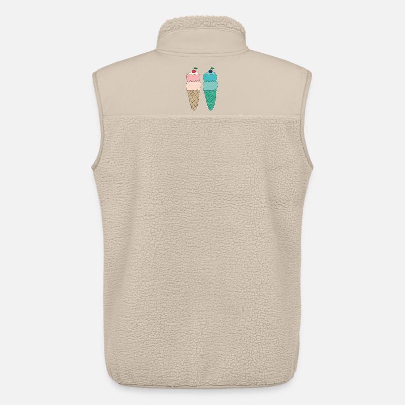 Variations de glace 2 fois - Veste sans manches sherpa unisexe Stanley/Stella - beige