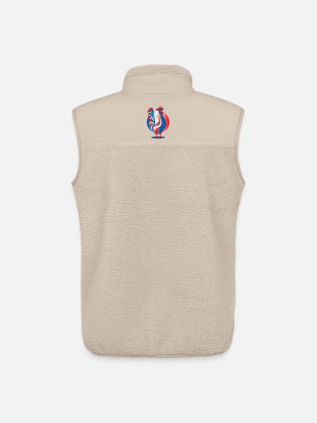 Coq Bleu Blanc Rotes Emblem von La France - Unisex Sherpaweste von Stanley/Stella - Beige