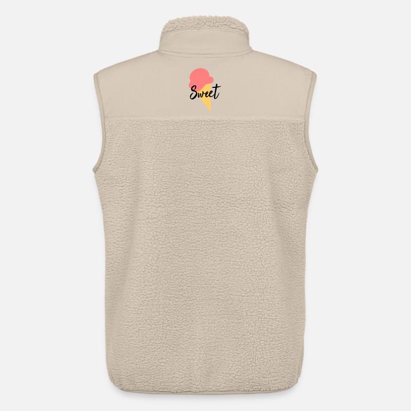 Eis Eiscreme Erdbeere Erdbeereis Sommer Festival - Unisex Sherpaweste von Stanley/Stella - Beige