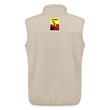 Los Angeles PopArt Straßenszene - Unisex Sherpaweste von Stanley/Stella - Beige - Hinten - AI Model Male 178 light (178cm)