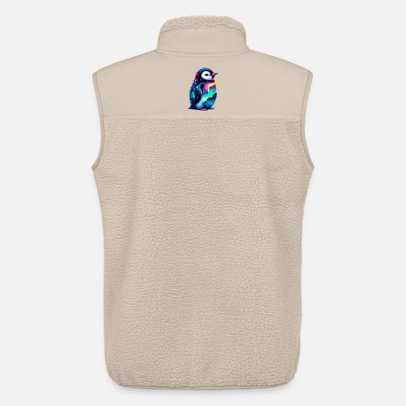 Aurora Borealis Pinguin - Unisex Sherpaweste von Stanley/Stella - Beige