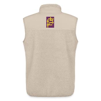 Crossword Puzzle Divers - Unisex Sherpa Gilet by Stanley/Stella - beige - Back - AI Model Male 178 light (178cm)