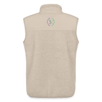 to change the future start in the present - Unisex Sherpaweste von Stanley/Stella - Beige - Hinten - AI Model Male 178 light (178cm)
