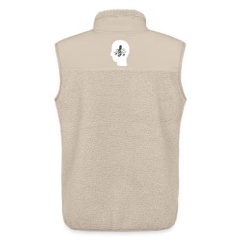 LA MUSIQUE DANS MON - Veste sans manches sherpa unisexe Stanley/Stella - beige - Dos - AI Model Male 178 light (178cm)