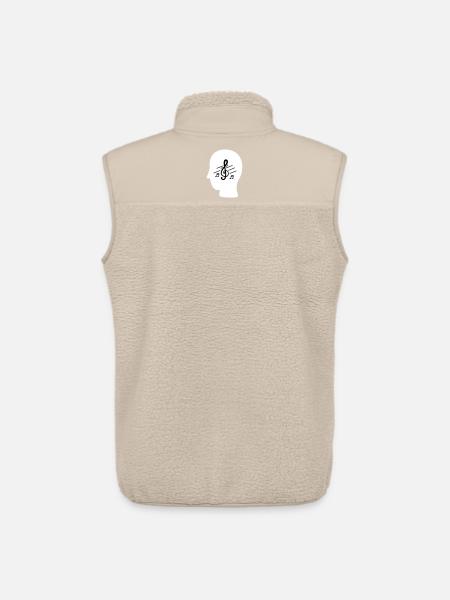 MUSIC IN MY MIND - Unisex Sherpa Gilet by Stanley/Stella - beige