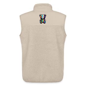 Orso Orsacchiotto Teddy Bear - Unisex Sherpa Gilet by Stanley/Stella - beige - Back - AI Model Male 178 light (178cm)