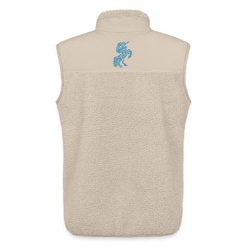 Blaues Einhorn Pferd - Unisex Sherpaweste von Stanley/Stella - Beige - Hinten - AI Model Male 178 light (178cm)