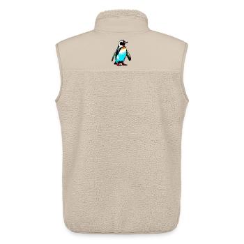 Pingouin - Veste sans manches sherpa unisexe Stanley/Stella - beige - Dos - AI Model Male 178 light (178cm)